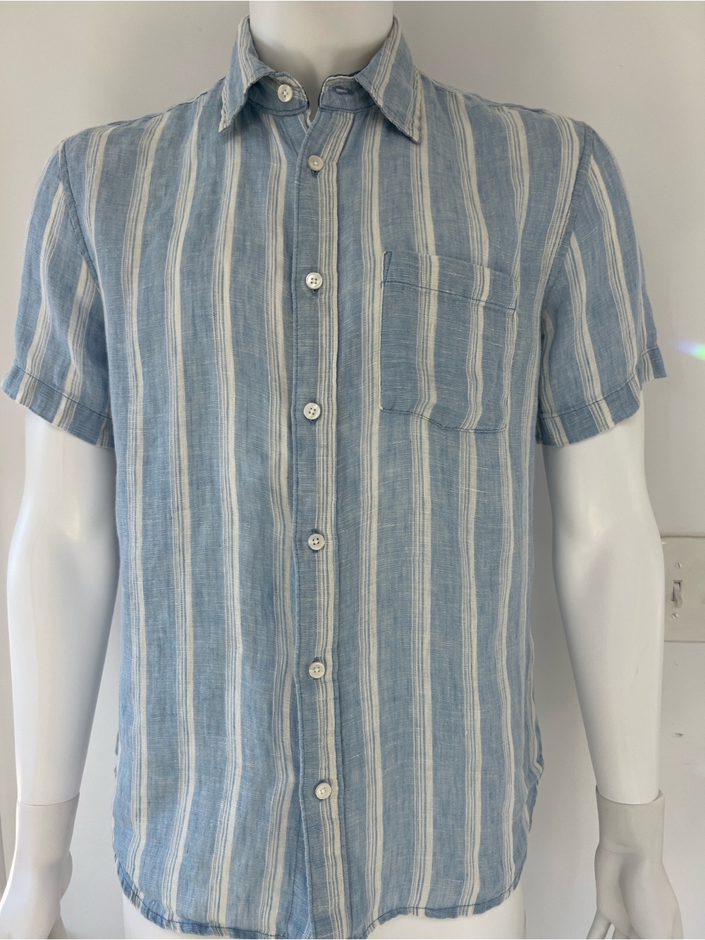 Panama Jack Mens 100% linen Short-Sleeve Button-Up Shirt Size Medium